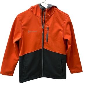 Free Country Boys' Softshell Jacket boys XL 10/12 orange gray